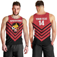 Hekari Papua New Guinea Football Custom Men Tank Top Go PNG Red Army