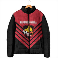 Hekari Papua New Guinea Football Custom Padded Jacket Go PNG Red Army