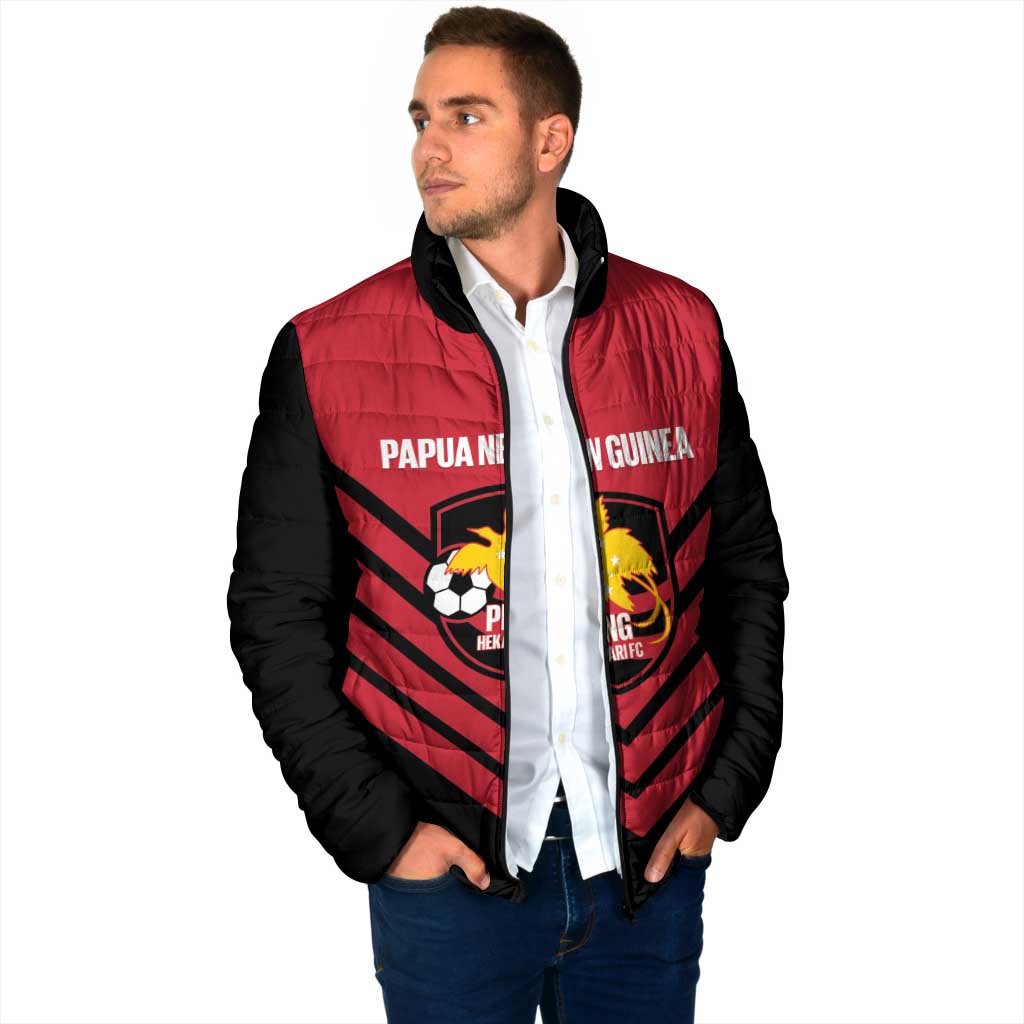 Hekari Papua New Guinea Football Custom Padded Jacket Go PNG Red Army