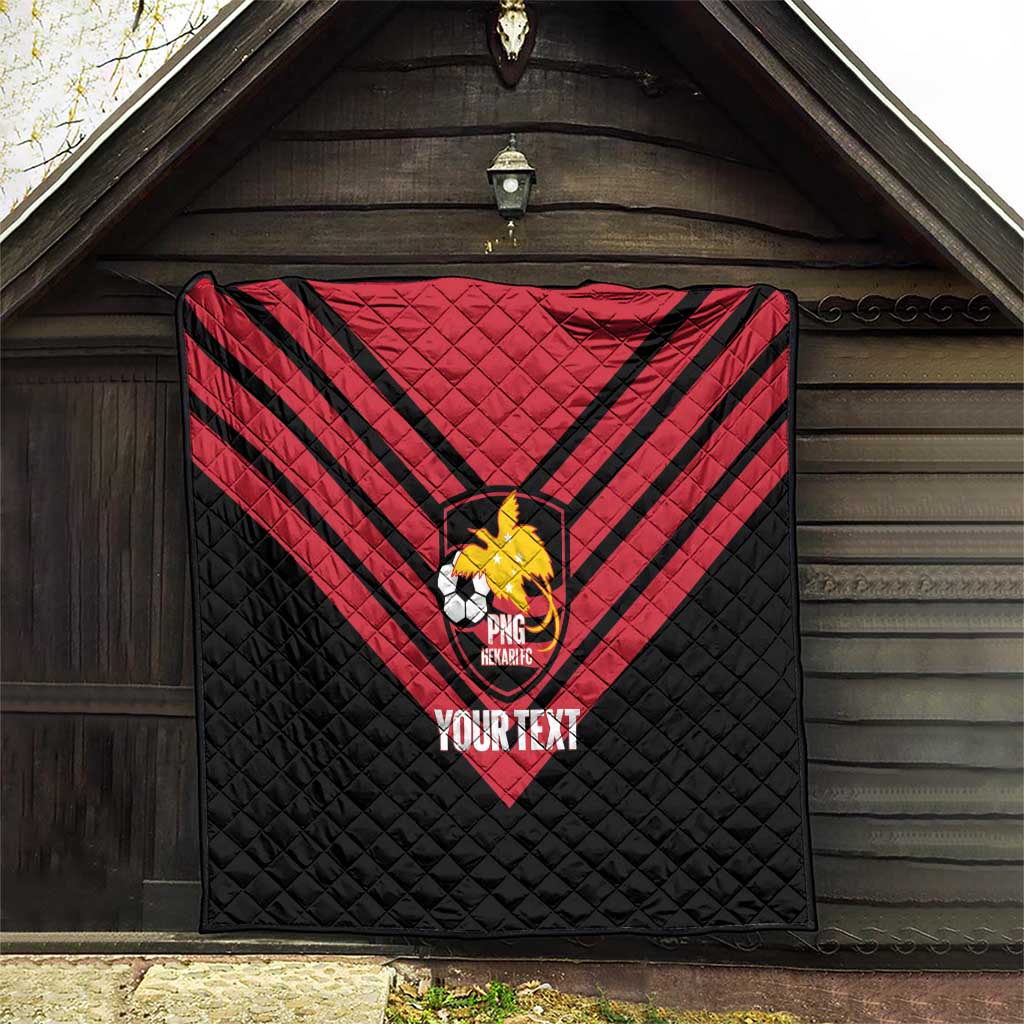 Hekari Papua New Guinea Football Custom Quilt Go PNG Red Army
