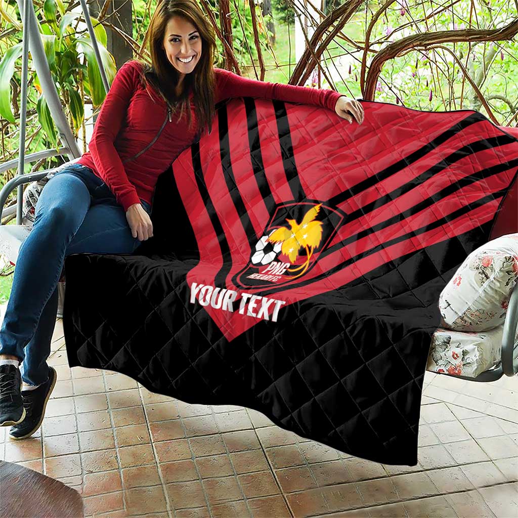 Hekari Papua New Guinea Football Custom Quilt Go PNG Red Army