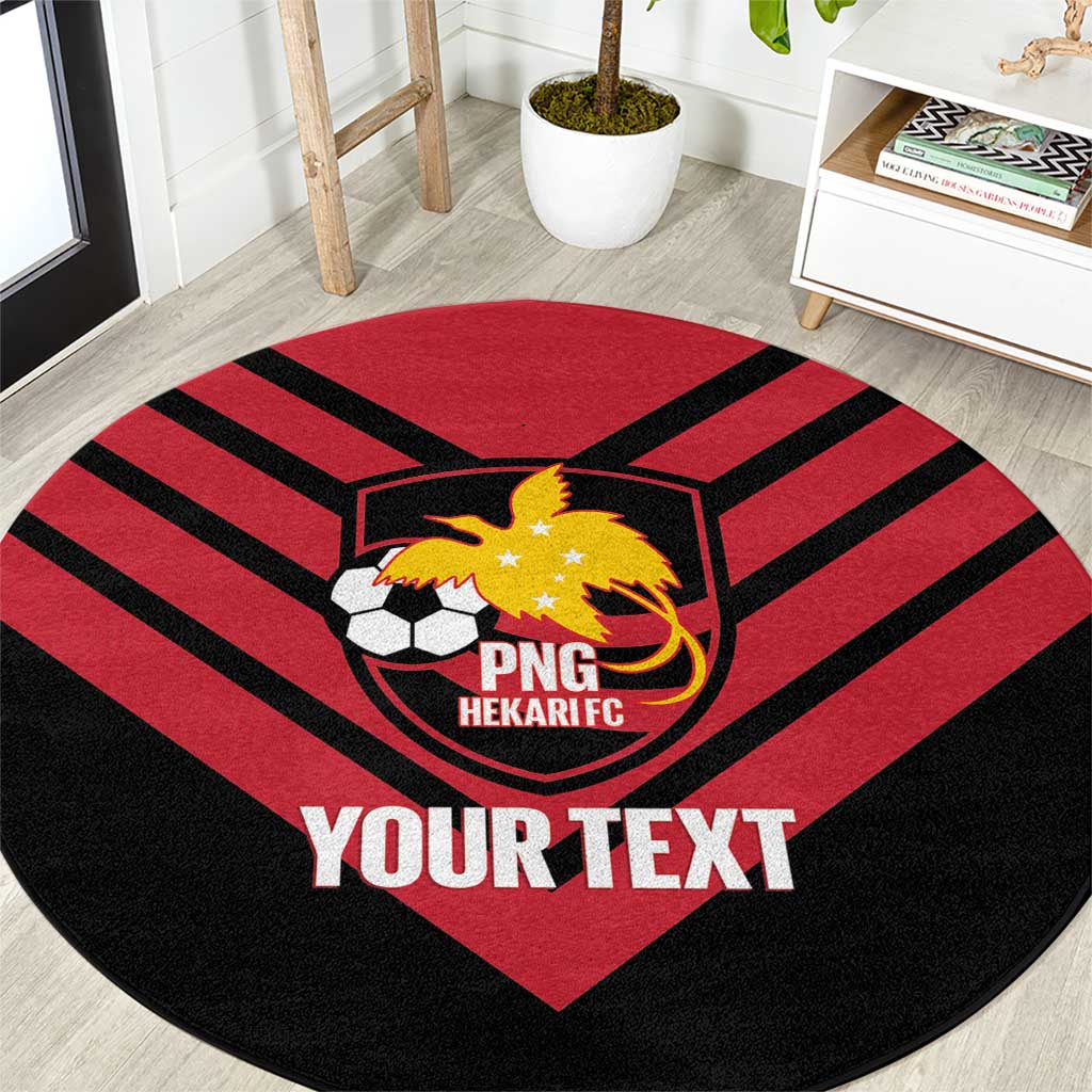 Hekari Papua New Guinea Football Custom Round Carpet Go PNG Red Army