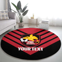 Hekari Papua New Guinea Football Custom Round Carpet Go PNG Red Army