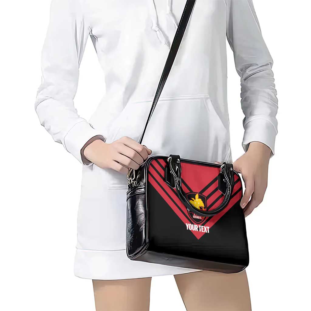 Hekari Papua New Guinea Football Custom Shoulder Handbag Go PNG Red Army