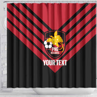 Hekari Papua New Guinea Football Custom Shower Curtain Go PNG Red Army
