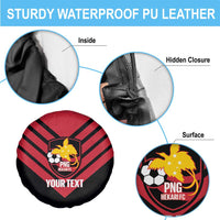 Hekari Papua New Guinea Football Custom Spare Tire Cover Go PNG Red Army LT14 - Polynesian Pride