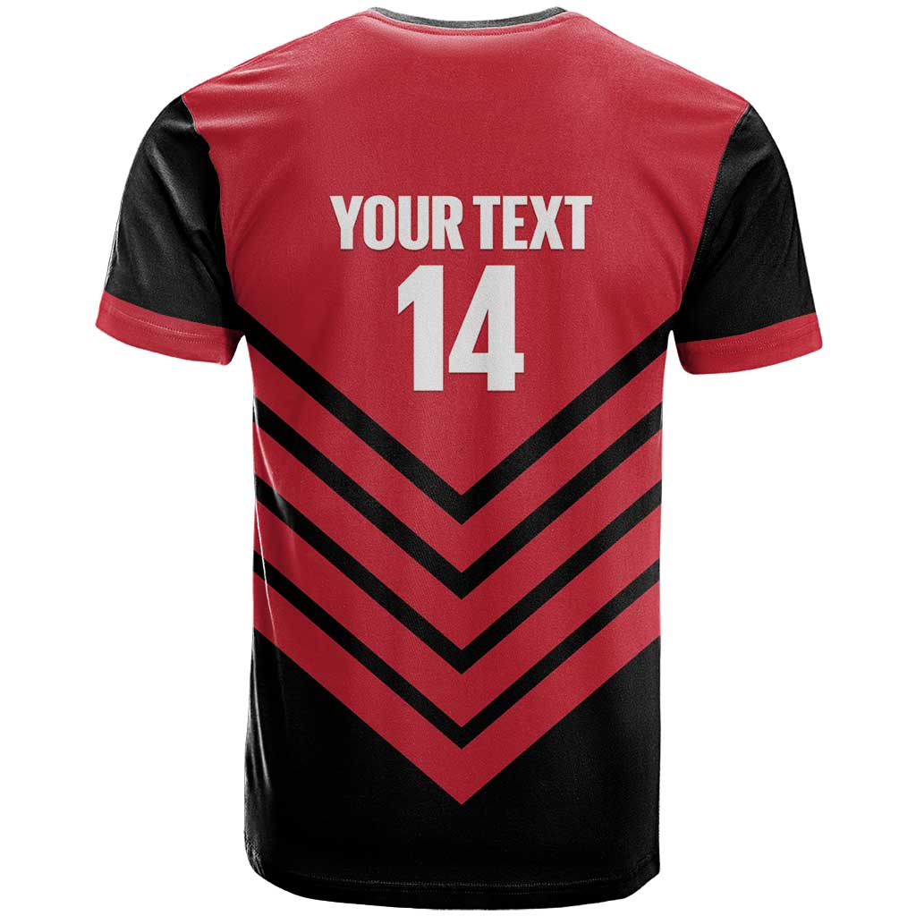 Hekari Papua New Guinea Football Custom T Shirt Go PNG Red Army