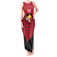 Hekari Papua New Guinea Football Custom Tank Maxi Dress Go PNG Red Army LT14 Women Red - Polynesian Pride