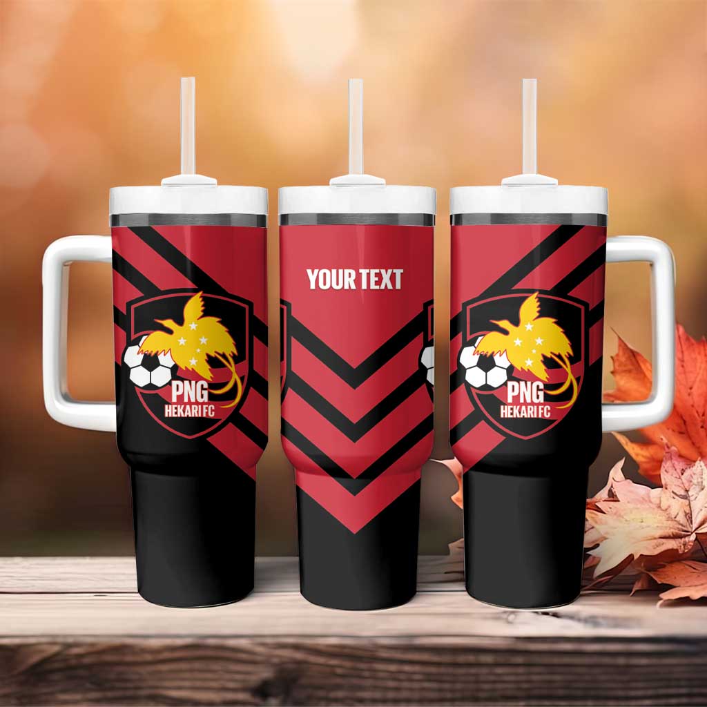 Hekari Papua New Guinea Football Custom Tumbler With Handle Go PNG Red Army