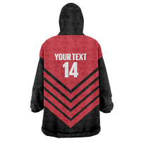 Hekari Papua New Guinea Football Custom Wearable Blanket Hoodie Go PNG Red Army LT14 - Polynesian Pride