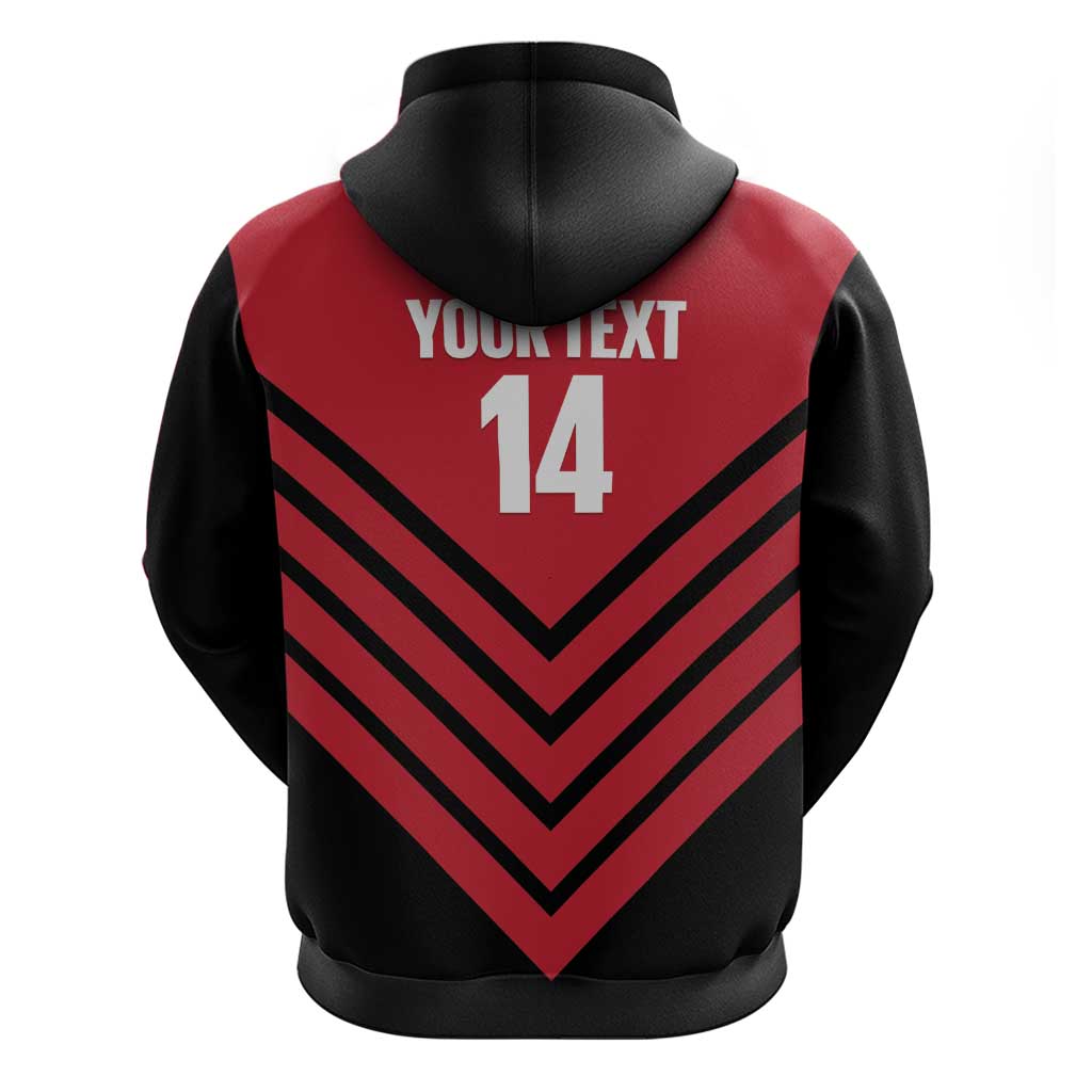 Hekari Papua New Guinea Football Custom Zip Hoodie Go PNG Red Army LT14 - Polynesian Pride