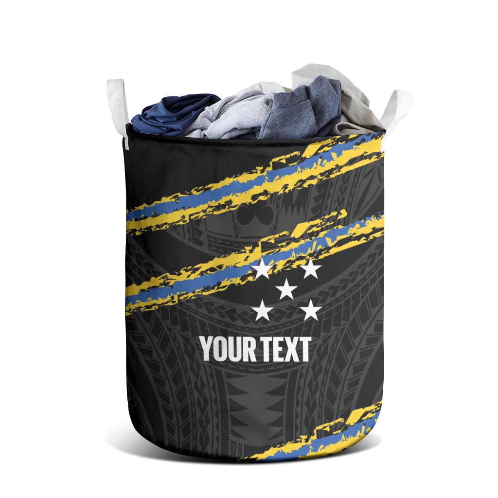 Kings Solomon Islands Football Custom Laundry Basket Come On Solomons Polynesian Grunge Style