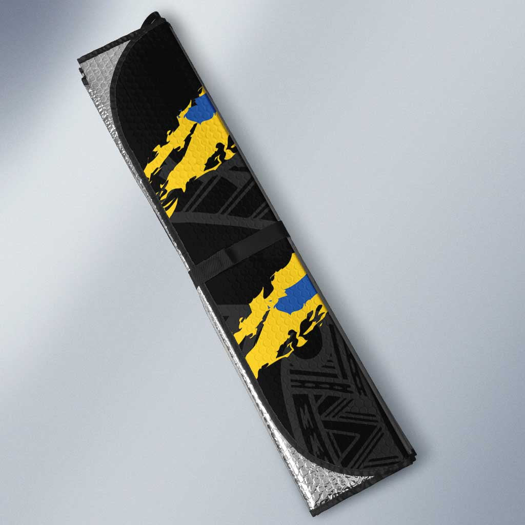 Kings Solomon Islands Football Custom Auto Sun Shade Come On Solomons Polynesian Grunge Style