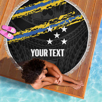 Kings Solomon Islands Football Custom Beach Blanket Come On Solomons Polynesian Grunge Style