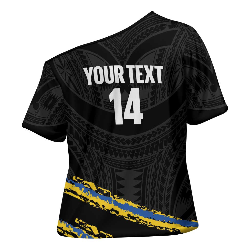 Kings Solomon Islands Football Custom Cross Shoulder Shirt Come On Solomons Polynesian Grunge Style