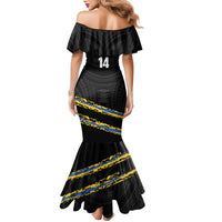 Kings Solomon Islands Football Custom Family Matching Mermaid Dress and Hawaiian Shirt Come On Solomons Polynesian Grunge Style LT14 - Polynesian Pride