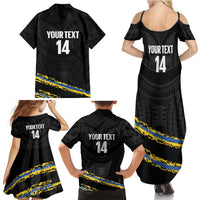 Kings Solomon Islands Football Custom Family Matching Summer Maxi Dress and Hawaiian Shirt Come On Solomons Polynesian Grunge Style LT14 - Polynesian Pride