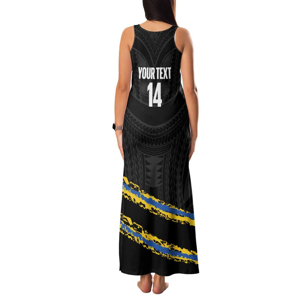Kings Solomon Islands Football Custom Family Matching Tank Maxi Dress and Hawaiian Shirt Come On Solomons Polynesian Grunge Style LT14 - Polynesian Pride