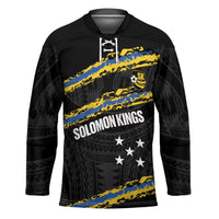 Kings Solomon Islands Football Custom Hockey Jersey Come On Solomons Polynesian Grunge Style