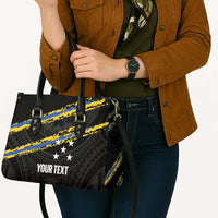 Kings Solomon Islands Football Custom Leather Bag Come On Solomons Polynesian Grunge Style