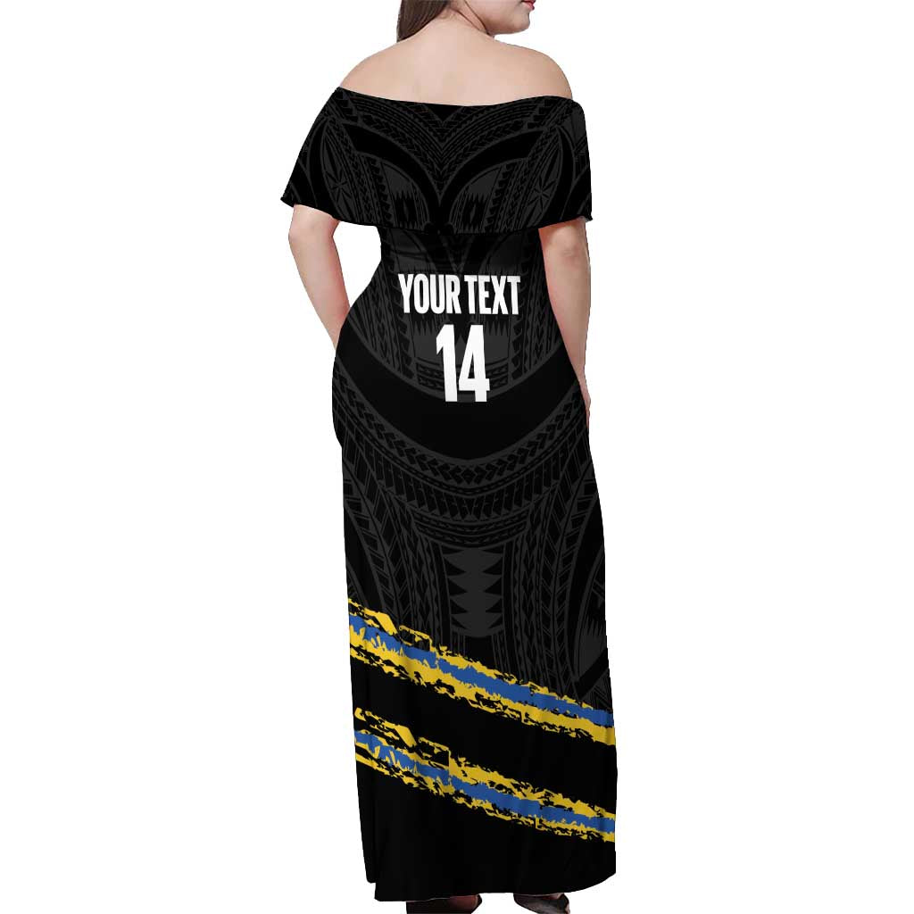 Kings Solomon Islands Football Custom Off Shoulder Maxi Dress Come On Solomons Polynesian Grunge Style