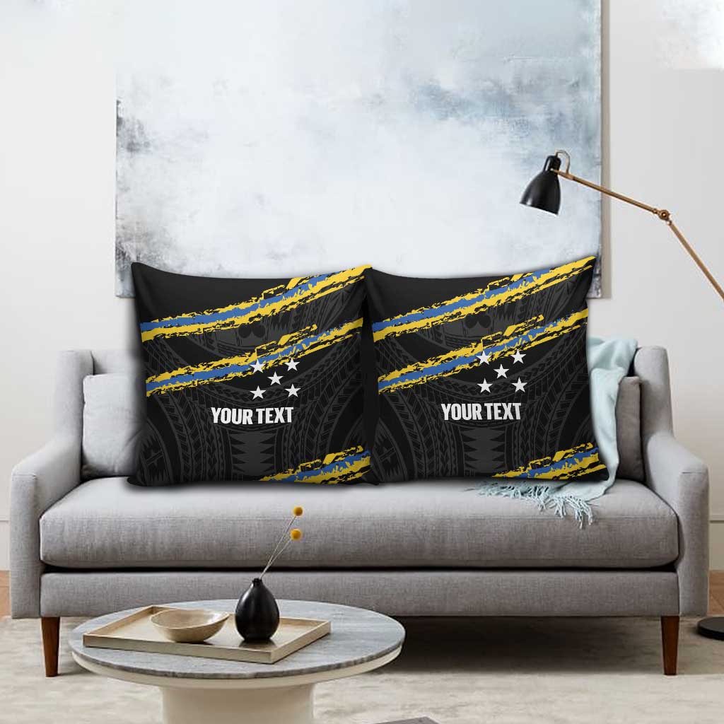 Kings Solomon Islands Football Custom Pillow Cover Come On Solomons Polynesian Grunge Style