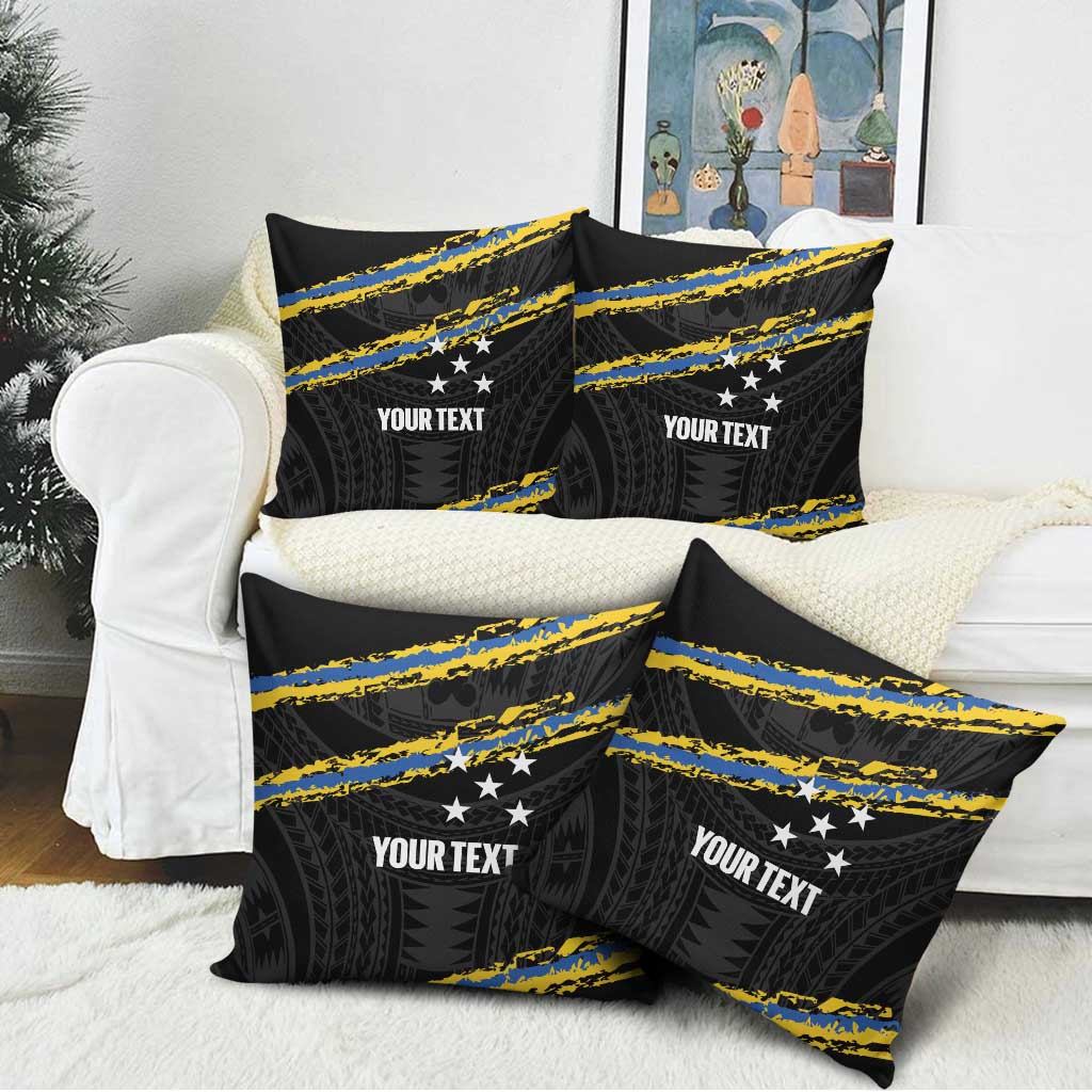 Kings Solomon Islands Football Custom Pillow Cover Come On Solomons Polynesian Grunge Style