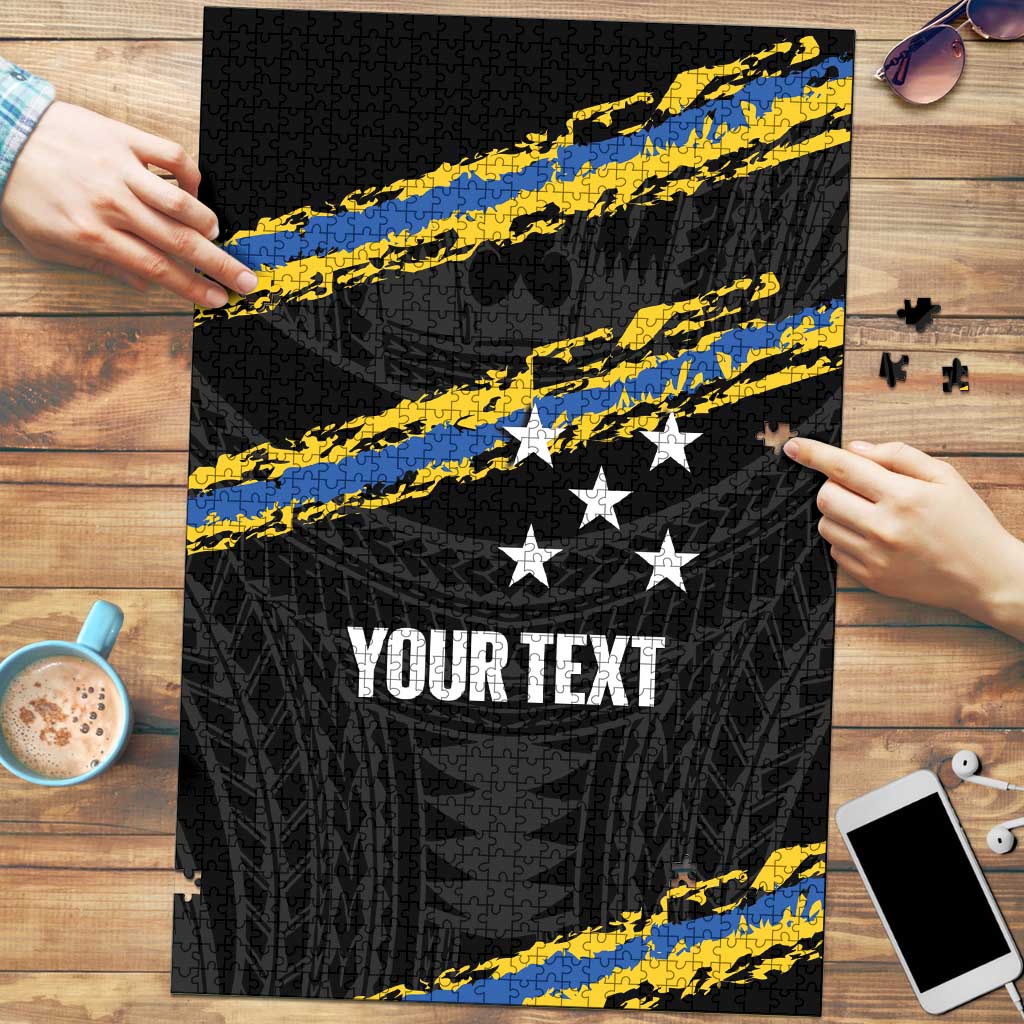 Kings Solomon Islands Football Custom Puzzle Come On Solomons Polynesian Grunge Style
