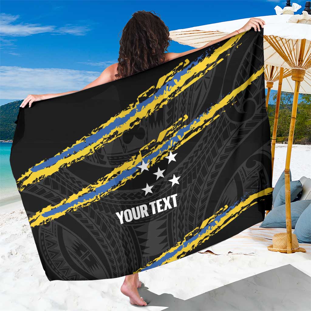 Kings Solomon Islands Football Custom Sarong Come On Solomons Polynesian Grunge Style