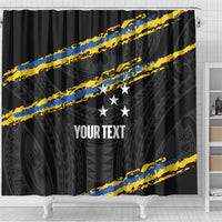 Kings Solomon Islands Football Custom Shower Curtain Come On Solomons Polynesian Grunge Style