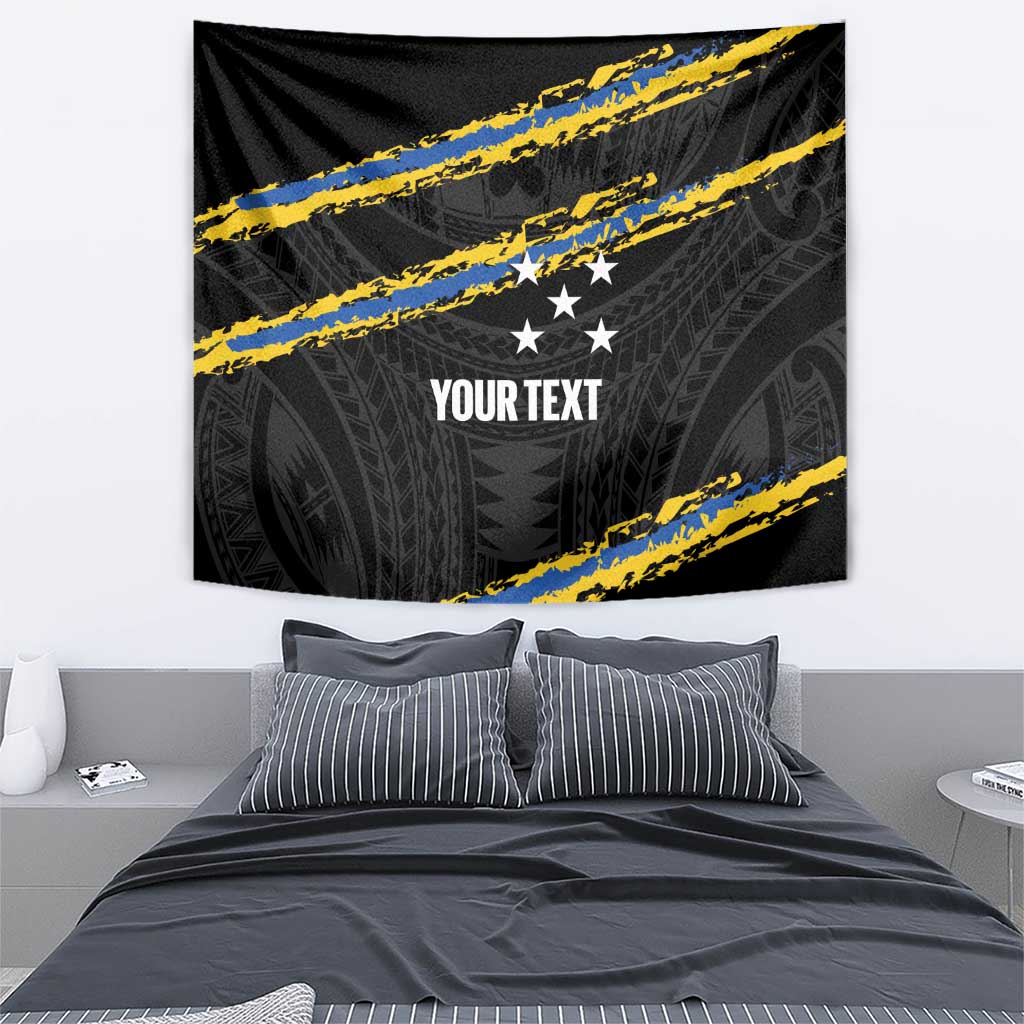 Kings Solomon Islands Football Custom Tapestry Come On Solomons Polynesian Grunge Style