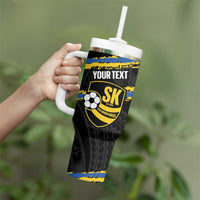 Kings Solomon Islands Football Custom Tumbler With Handle Come On Solomons Polynesian Grunge Style