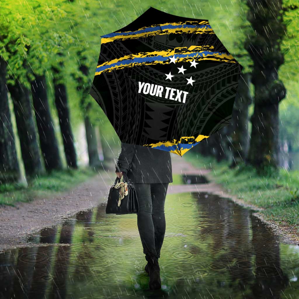 Kings Solomon Islands Football Custom Umbrella Come On Solomons Polynesian Grunge Style