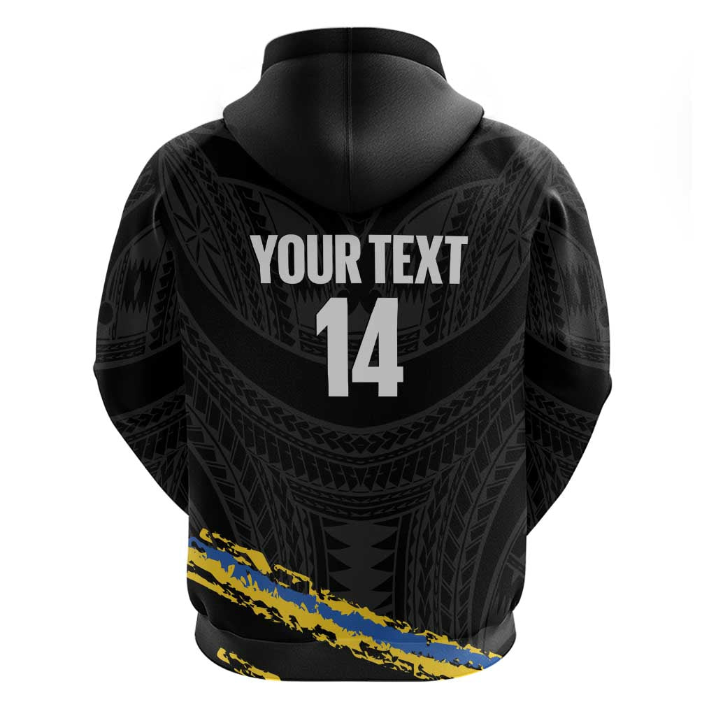 Kings Solomon Islands Football Custom Zip Hoodie Come On Solomons Polynesian Grunge Style