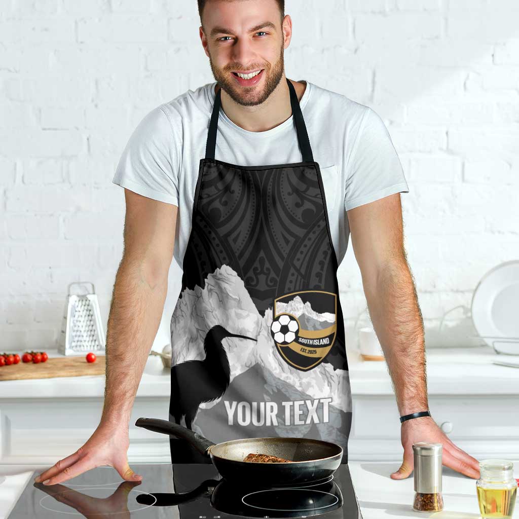 New Zealand South Island Football Custom Apron Aoraki Mount Cook With Kiwi Maori Pattern