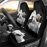 New Zealand South Island Football Custom Car Seat Cover Aoraki Mount Cook With Kiwi Maori Pattern LT14 - Polynesian Pride