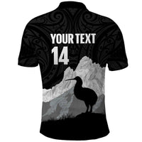 New Zealand South Island Football Custom Polo Shirt Aoraki Mount Cook With Kiwi Maori Pattern LT14 - Polynesian Pride