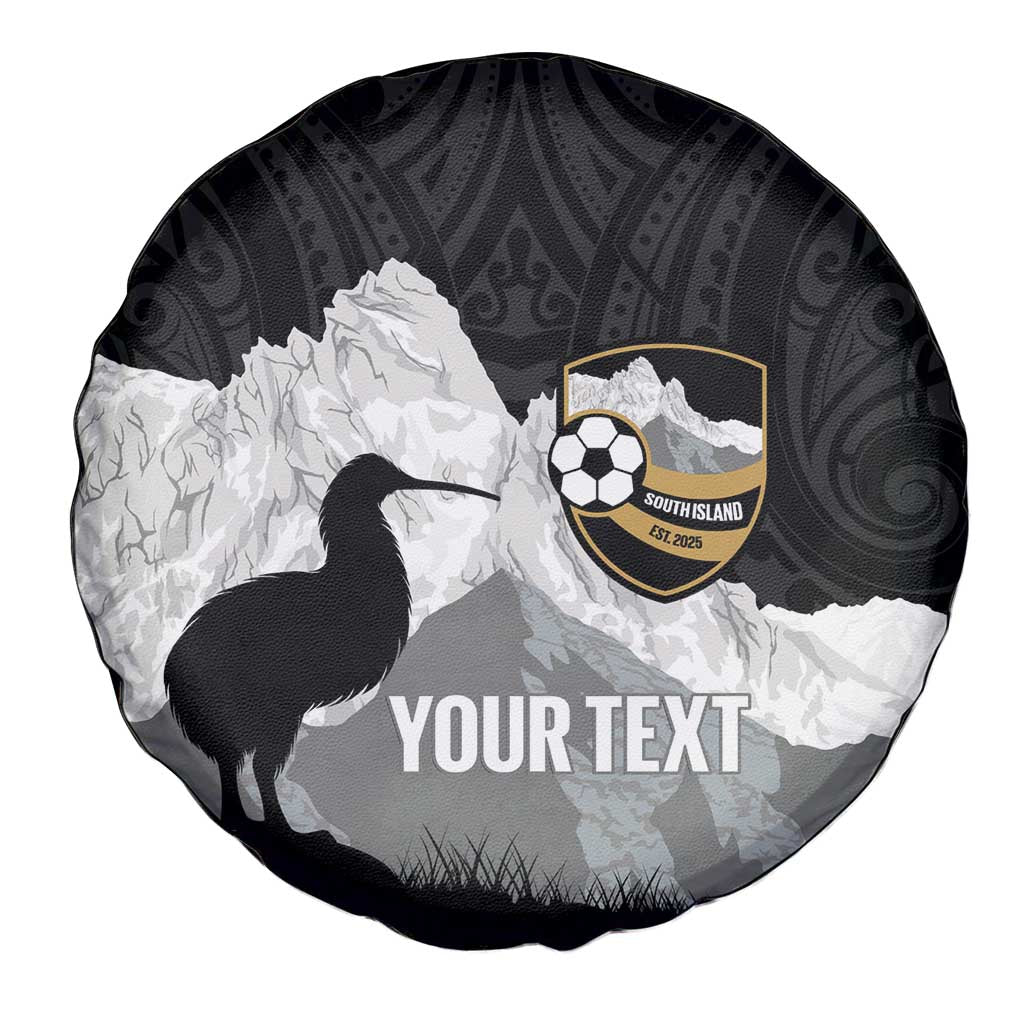 New Zealand South Island Football Custom Spare Tire Cover Aoraki Mount Cook With Kiwi Maori Pattern LT14 - Polynesian Pride