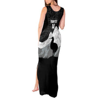 New Zealand South Island Football Custom Tank Maxi Dress Aoraki Mount Cook With Kiwi Maori Pattern LT14 - Polynesian Pride