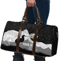 New Zealand South Island Football Custom Travel Bag Aoraki Mount Cook With Kiwi Maori Pattern LT14 - Polynesian Pride