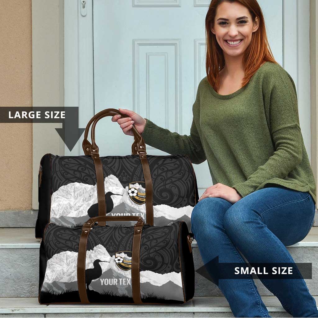 New Zealand South Island Football Custom Travel Bag Aoraki Mount Cook With Kiwi Maori Pattern LT14 - Polynesian Pride