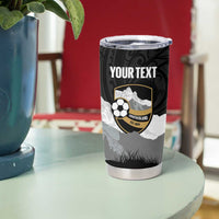 New Zealand South Island Football Custom Tumbler Cup Aoraki Mount Cook With Kiwi Maori Pattern LT14 - Polynesian Pride