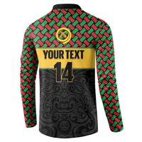 Vanuatu Football Custom Button Sweatshirt Go Chiefs Basket-weave Pattern