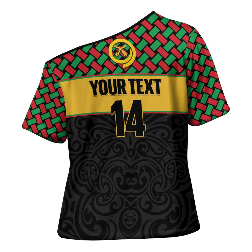 Vanuatu Football Custom Cross Shoulder Shirt Go Chiefs Basket-weave Pattern