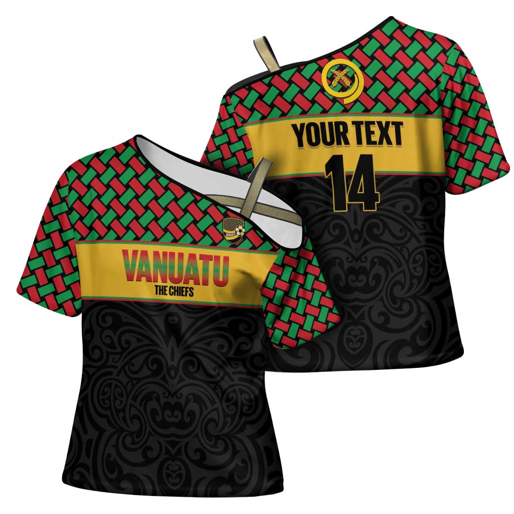 Vanuatu Football Custom Cross Shoulder Shirt Go Chiefs Basket-weave Pattern