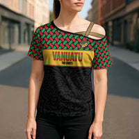 Vanuatu Football Custom Cross Shoulder Shirt Go Chiefs Basket-weave Pattern