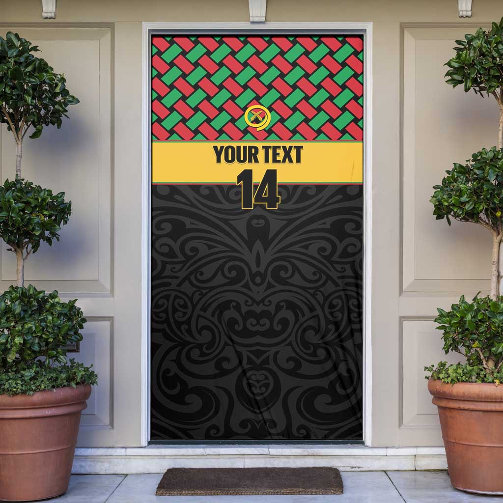 Vanuatu Football Custom Door Cover Go Chiefs Basket-weave Pattern