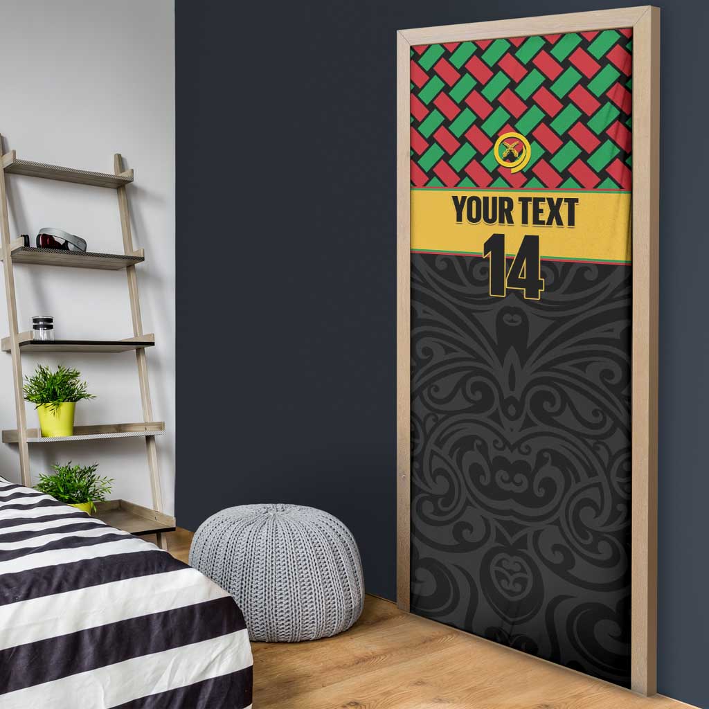 Vanuatu Football Custom Door Cover Go Chiefs Basket-weave Pattern