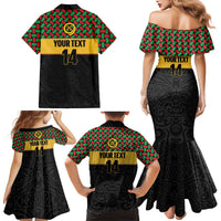 Vanuatu Football Custom Family Matching Mermaid Dress and Hawaiian Shirt Go Chiefs Basket-weave Pattern LT14 - Polynesian Pride
