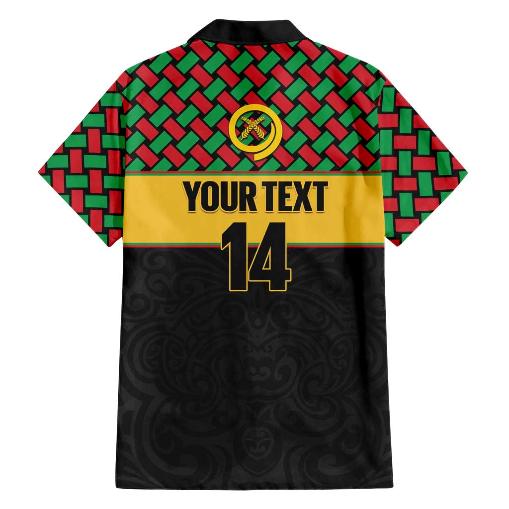 Vanuatu Football Custom Family Matching Off Shoulder Maxi Dress and Hawaiian Shirt Go Chiefs Basket-weave Pattern